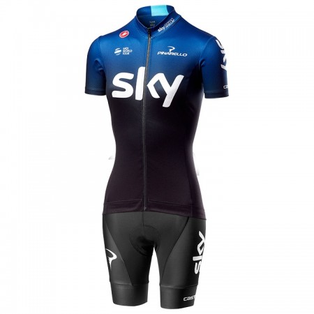 Tenue Cycliste et Cuissard Femme 2019 Team Sky  N001